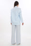 Keten Buz Mavisi Oversize Kruvaze Ceket