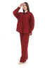 Keten Bordo Oversize Gömlek