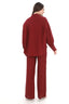 Keten Bordo Oversize Gömlek