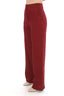 Keten Bordo Renk Geniş Paça Pantolon